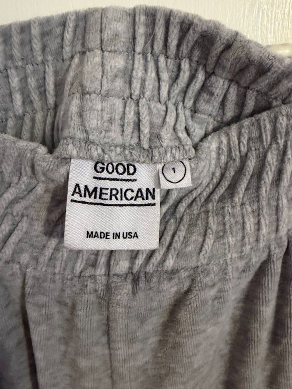 Good American Gray Velour Sweatpants Size 1 (S)